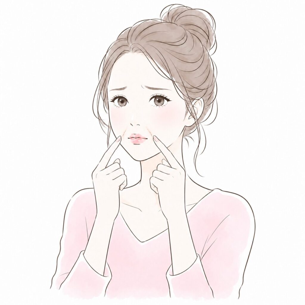 しわ・ほうれい線が気になる女性