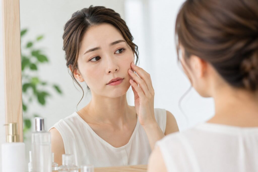 左右差を気にする女性